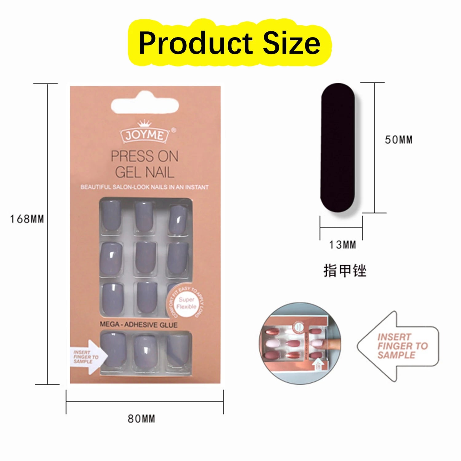 20Styles Solid Color Square Head False Nail Tip Wearable Fake Nails Artificial Nail Tips Full Cover Press On Nails Manicure Tool.