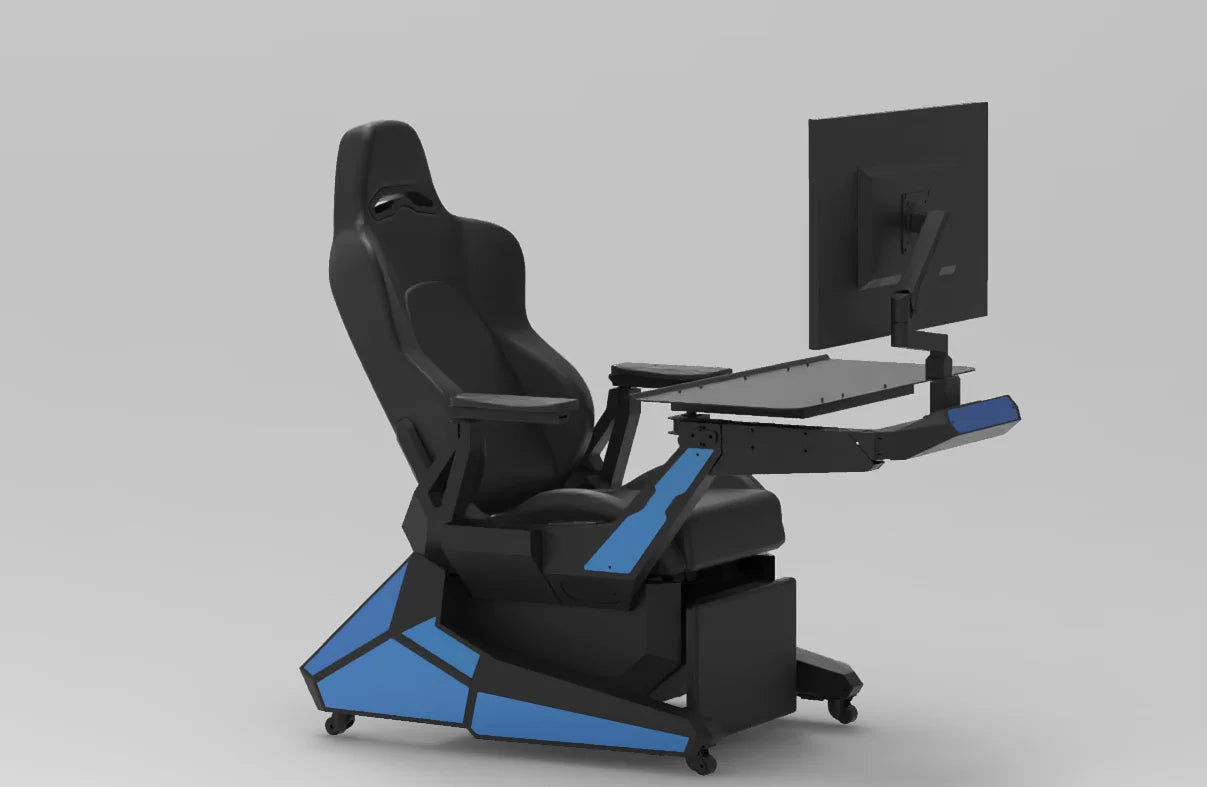 EASE POD PRO Günstiger, bequemer Computer-Cockpit-Zero-Gravity-Stuhl, ergonomischer Stuhl, Arbeitsplatz für 1–2 Monitore