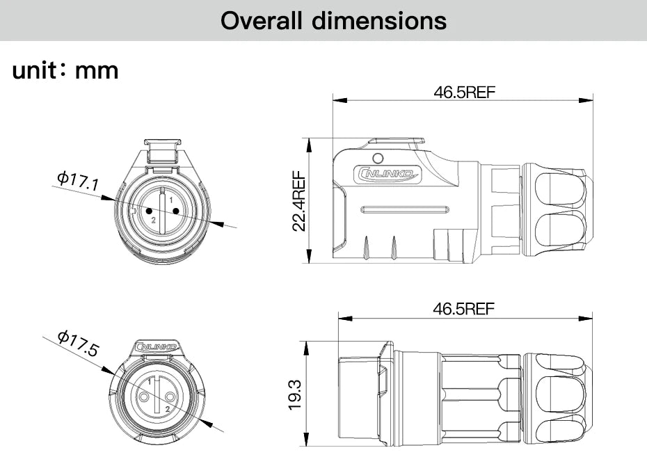 CNLINKO LP12 2~8 Pin Circular Connector with 1 Meter Cable Assemblies IP68 Waterproof Outdoor Industrial Electrical Connector.