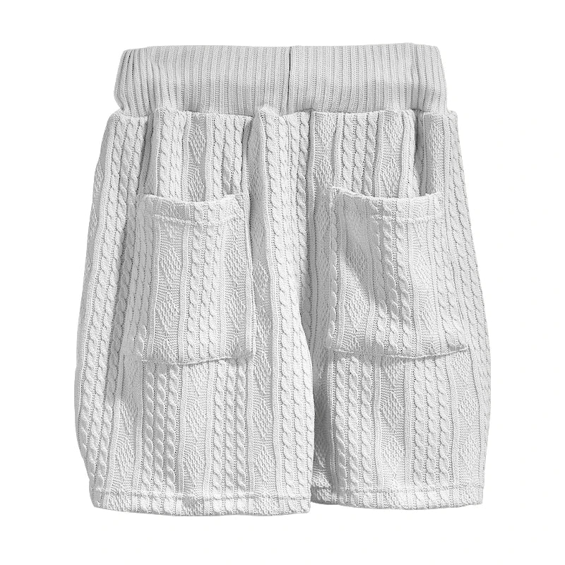 2024 Summer New Men's High Street Casual Loose Jacquard Sportswear V-Neck Short Sleeve Shorts Men's Fashion Suit.