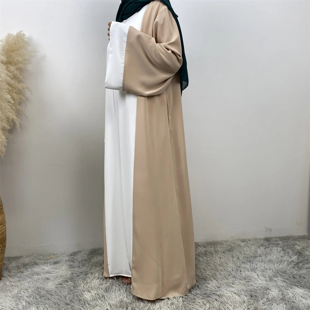 Ramadan Eid Muslimischen Abaya Dubai Luxus Spleißen Gefälschte Zwei Stücke Abayas Für Frauen Kaftan Modest Kleid Islam Kaftan Marocain Femme