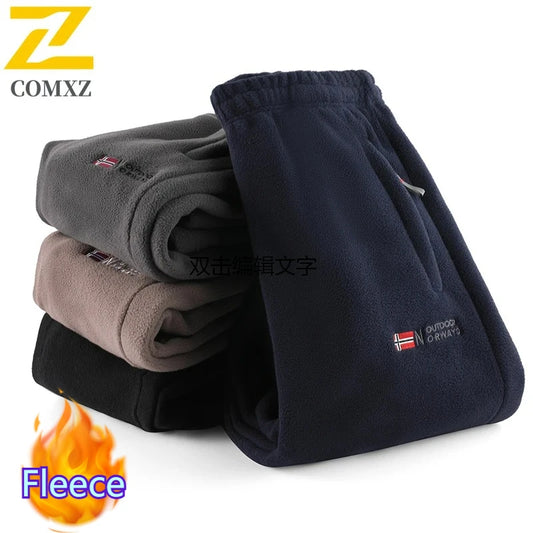 Winter Fleece Ski Pants Men's High Quality Extreme Cold Wool Thick Warm Trousers Women New 2025 Outdoor Camping Work Sweatpants.