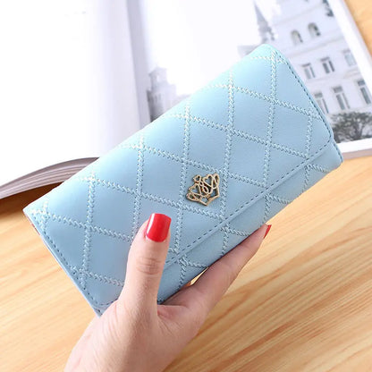 Fashion Zipper Wallets Womens Long Purses Handbags Coin Purse Cards Holder PU Leather Billfold Wallet.