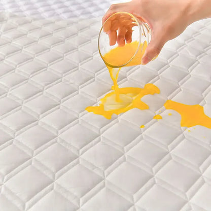 WASART Waterproof mattress protector cover quilted thicken elastic fitted sheet style couple double bed protection pad king size.