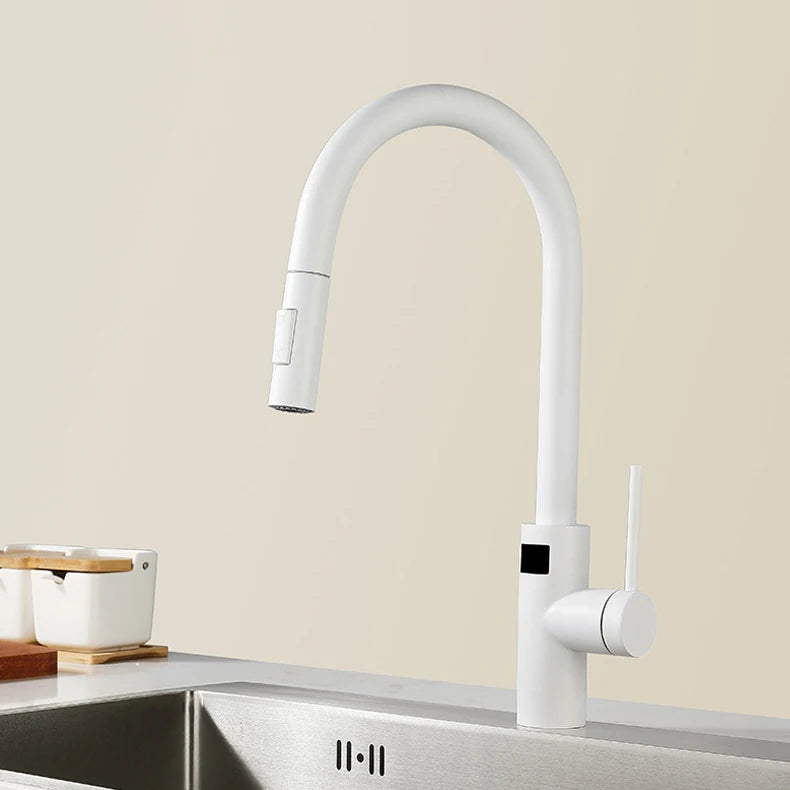 Brushed Gold Digital Kitchen Faucet Shenducs 304 Stainless Steel Hot Cold Kitchen Sink Mixer Tap Sensor Touch on Kitchen Faucet