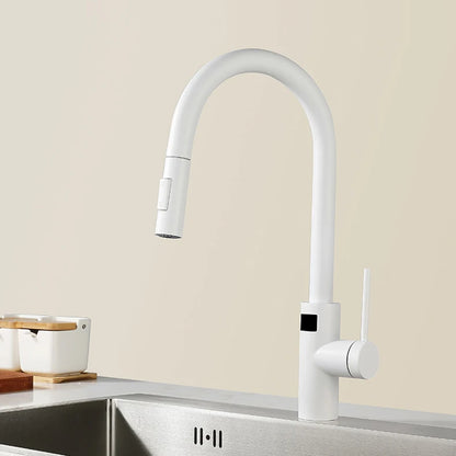 Brushed Gold Digital Kitchen Faucet Shenducs 304 Stainless Steel Hot Cold Kitchen Sink Mixer Tap Sensor Touch on Kitchen Faucet