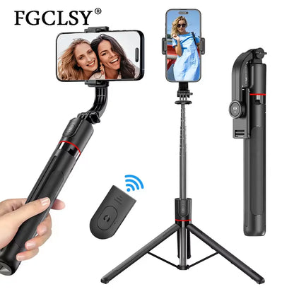 FGCLSY Selfie Stick Tripod Extendable Wireless Bluetooth Remote Portable Smartphone Tripod Stand Mount For iOS Android Phone.