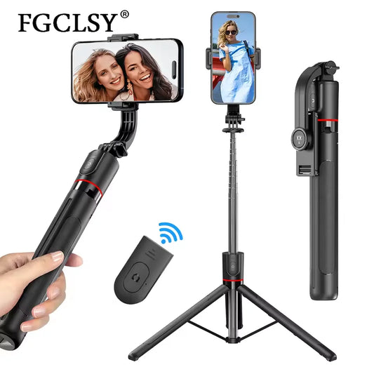 FGCLSY Selfie Stick Tripod Extendable Wireless Bluetooth Remote Portable Smartphone Tripod Stand Mount For iOS Android Phone.