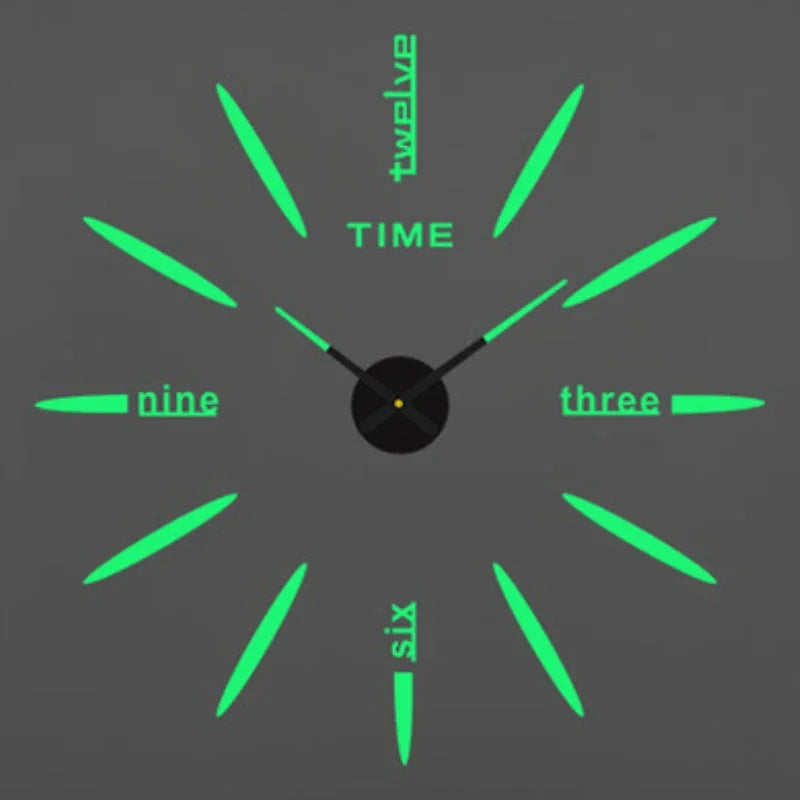 2023 Modernes Design, große Wanduhr, 3D-DIY-Quarzuhren, modische Uhren, Acryl-Spiegelaufkleber, Wohnzimmer, Heimdekoration, Horloge