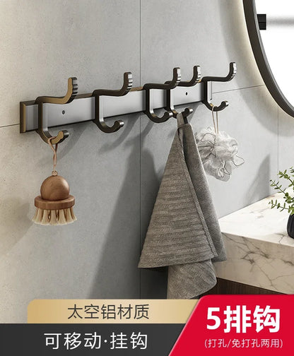 Metalle Badezimmer Handtuchhalter Stanzfreier Rack Toilettenanhänger Raum Aluminium Badezimmer Handtuchhalter, Handtuchhalter, Handtuchhalter Badezimmer