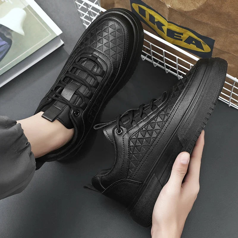 Fashion White Men Casual Sneakers Outdoor Platform Runing Shoes Breathable Mens Sport Shoes Light Walking Shoes Tennis Shoes