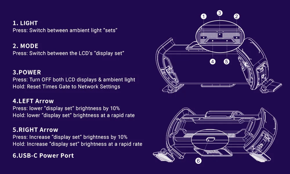 Divoom Times Gate - Cyberpunk Gaming Setup Digital Clock with Smart APP Control, WiFi Connect, RGB LED Display,.