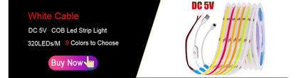 DC 5V LED COB Streifen Licht USB Hohe Dichte Linear Beleuchtung 320LED Flexible Band Lichter Warm Natürliche Weiß rot Blau Grün Dekor.