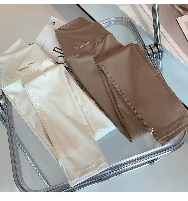 Cross over Nylon Yoga Pants Women High Waist Gym Sport Leggings Stretchy Workout Fitness Tights Running Squat Proof Dry Fit.