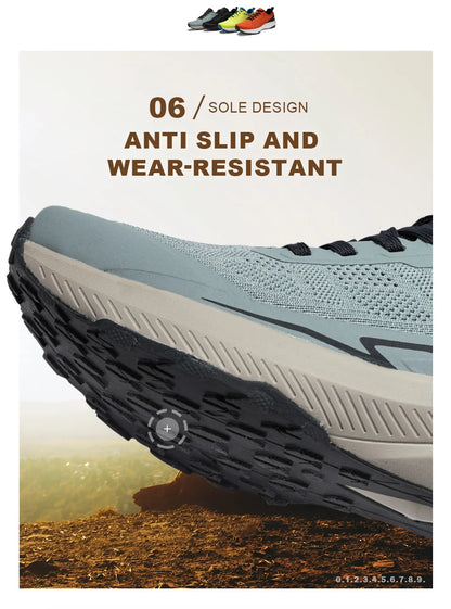 Baasploa Männer Wanderschuhe Komfort Tragen Beständig Outdoor Schuhe Männer Atmungsaktives Mesh Casual Turnschuhe Klettern Nicht-Slip Spitze Up.