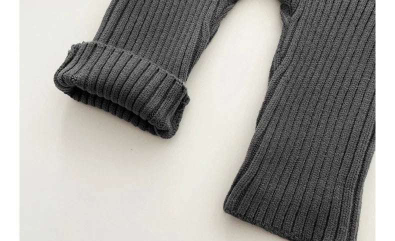 2025 herbst Pullover Neugeborene Mädchen Jungen Ein Stück Kleidung Stricken Strampler Solide Baby Jungen Overall Verdicken Strickwaren Outfits.