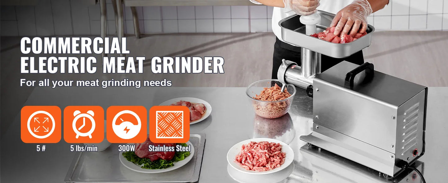 SucceBuy Meat Grinder 5 Lbs-21Lbs/Min Capacity Electric Meat Mincer with Blade Grinding Plate Sausage Maker for Kitchen Home Use.