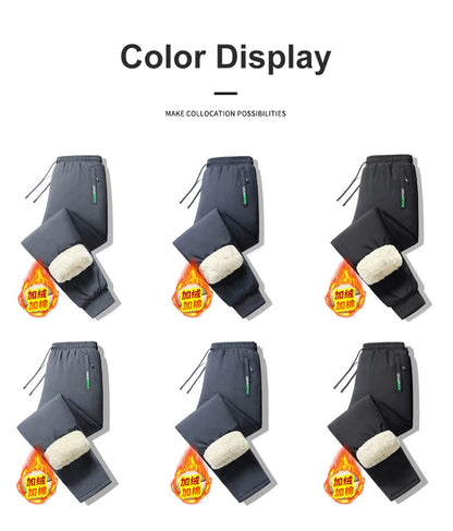 M-8XL Men's Down Pants Plus Size Winter Three-layer Windproof and Waterproof Large Size Plus Velvet Thick Warm Casual Joggers.