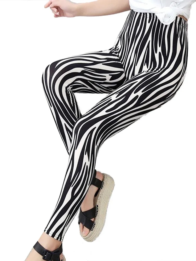 CUHAKCI Mode Plaid Druck Leggings Frauen Sexy Fitness Leggins Grid Floral Streifen Hosen Hohe Taille Bleistift Hosen