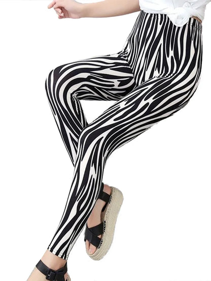 CUHAKCI Mode Plaid Druck Leggings Frauen Sexy Fitness Leggins Grid Floral Streifen Hosen Hohe Taille Bleistift Hosen