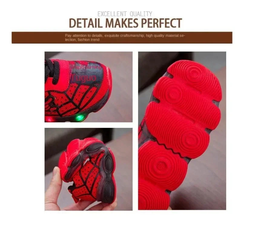 Autumn children's shoes, children's luminous shoes, men's and women's running shoes, baby flashing shoes, LED lights, sneakers.