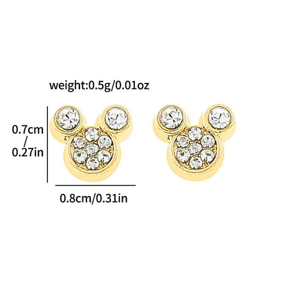 1pair Disney Mickey Mouse Earrings Simple Mickey Ear Studs for Man Jewelry Accessories Gifts.