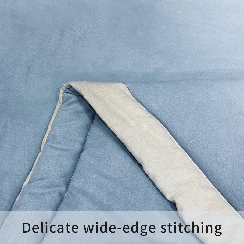 2025 new Japanese polyester cotton quilted summer quilt skin-friendly washable light luxury style solid color lightweight.