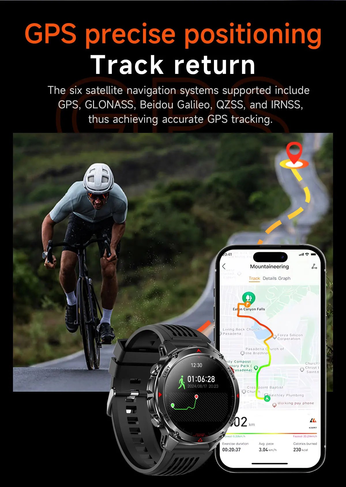 Outdoor Military GPS Smartwatch For Men Build in Dual Band GNSS Compass Altitude 3ATM Waterproof Swimming Smart Watch Women 2025.