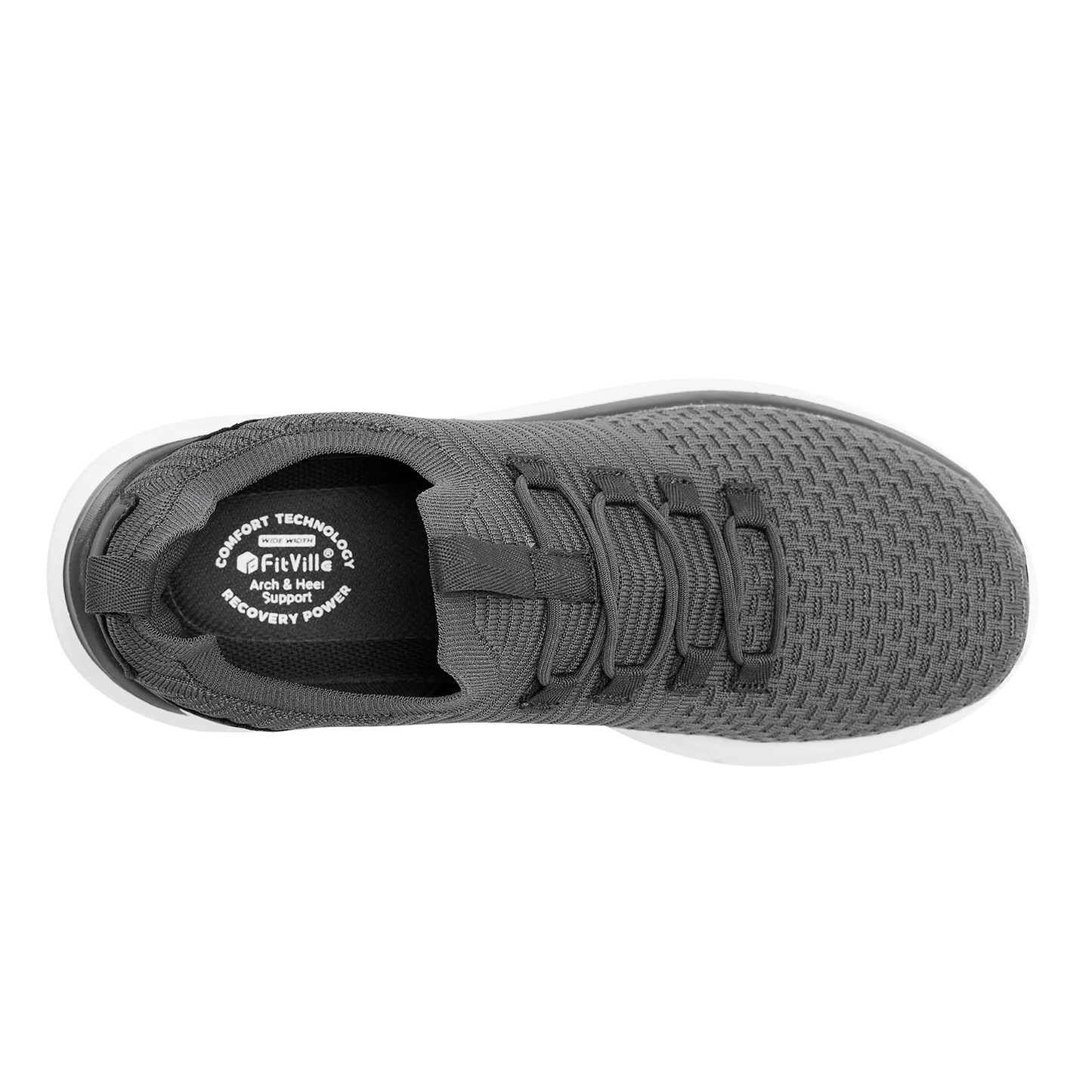 FitVille Herrenschuhe zum Hineinschlüpfen, leichte, breite Breite für Plattfüße, Plantarfasziitis, Fersenschmerzlinderung