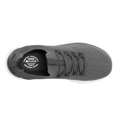 FitVille Herrenschuhe zum Hineinschlüpfen, leichte, breite Breite für Plattfüße, Plantarfasziitis, Fersenschmerzlinderung