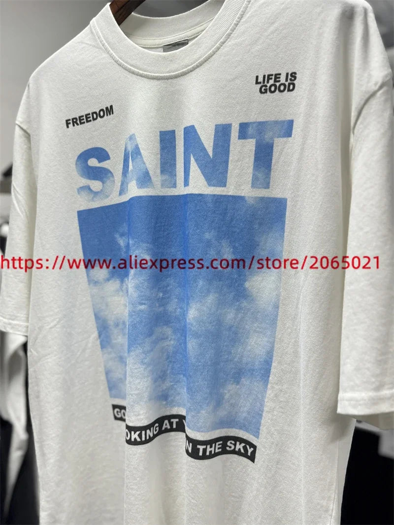 SAINT Vintage NIN Nine-inch Nail T-Shirts Best Quality Vintage Washed T Shirt Tee Tops.