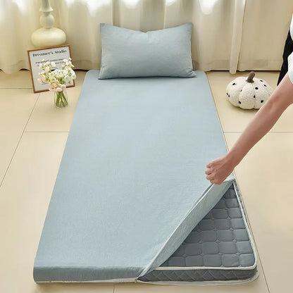 WOSTAR Geometric printed mattress protector cover with zipper fully enclosed single bed sheet pure cotton protection pad 90x190
