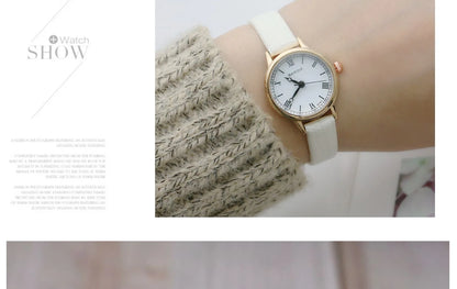 Simple Women Watches Luxury Design Leather Watch Ladies Quartz Wristwatch Womens Small Round Dial Clock Reloj Mujer.