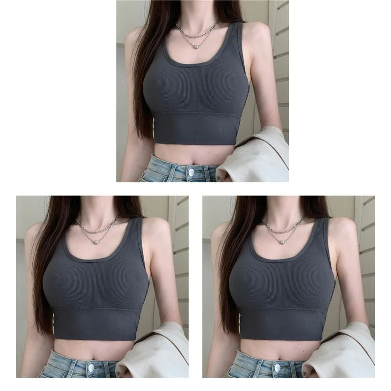 3pcs Sport Fitness Yoga Bra Sexy Women Vest Back Cross Strap Tank Tops Female Push Up Running Bra Lady Breathable Soft Underwear