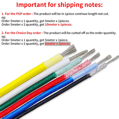 2M/5M High Temperature Resistant Silicone Wire 300°C Soft Copper Cable Fiberglass Braided Insulated Warm Floor Heat Element Line.