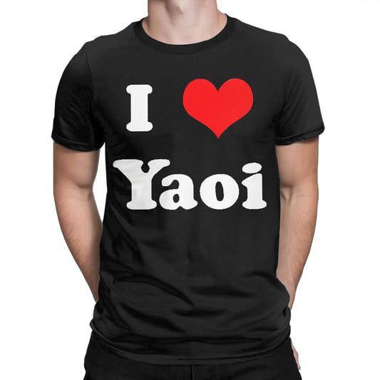 Funny I Love Yaoi T-Shirts Men O Neck Cotton T Shirt Short Sleeve Tee Shirt Birthday Present Tops.