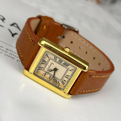 Hot Sale Brand Women Watch Fashion Angola Red Leather Strap Quartz Watch for Women Ladies Girl Dress Luxury Wristwatch Gift.