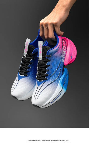 Men's Running Shoes Carbon Plate Racing Marathon Athletic Shoes Cushioned Comfortable Road Sneakers Teenage Training Shoes