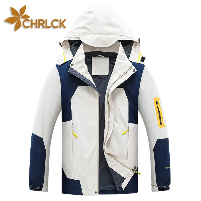 CHRLCK Men's Waterproof Hiking Jacket Women Windproof Windbreaker Breathable Camping Hunting Running Trekking Fishing Coats.