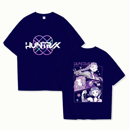 HOT Kpop Huntrix T-Shirt Men Women Fashion Harajuku T Shirt Summer Cool Short Sleeve Hip Hop Top Tee.