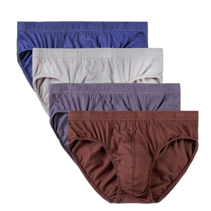 4 Pcs/Lot Men's 100% Cotton Breathable Briefs Comfortable Male Underwear Lingerie Panties Underpants Plue Size Xl -5Xl.
