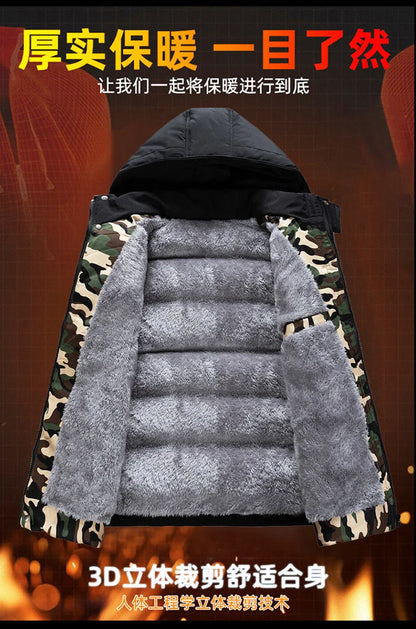 M-10XL Oversize Vests New Lambskin Vest Men's Autumn and Winter Warm and Detachable Hooded Youth Vests Windproof Waistcoats.