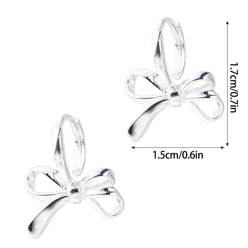 Bowknot Studs Earrings Ear Piercing Jewelry Accessory Stylish Bow Ear Pendant Jewelry for Fashion Enthusiasts.