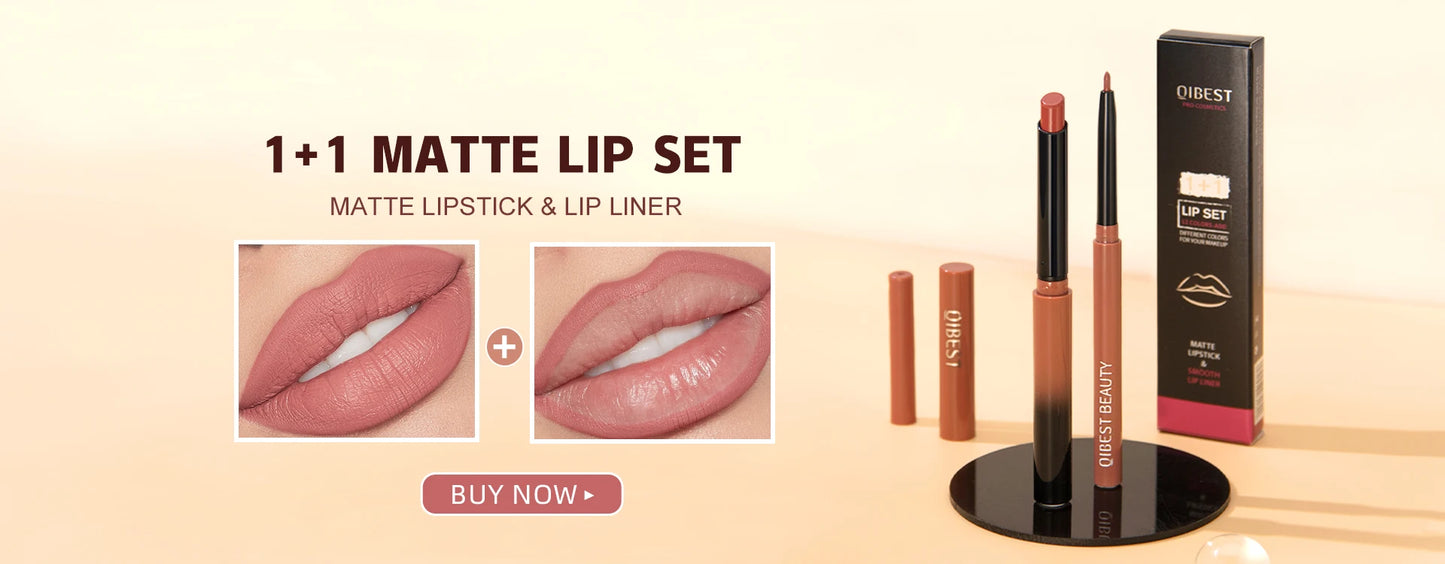 3pcs Matte Liquid Lipstick+Lip Liner Set Lip Glaze Makeup Nude Black Red Velvet Lip Gloss Long Lasting Lip Tint Cosmetics Kits.