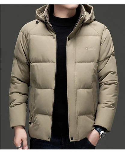 Top Grade Designer New Brand Men Parka Jacket Thick Casual Fashion Hooded Cropped Windbreaker Quilted Bubble Coats  Mens Clothes.