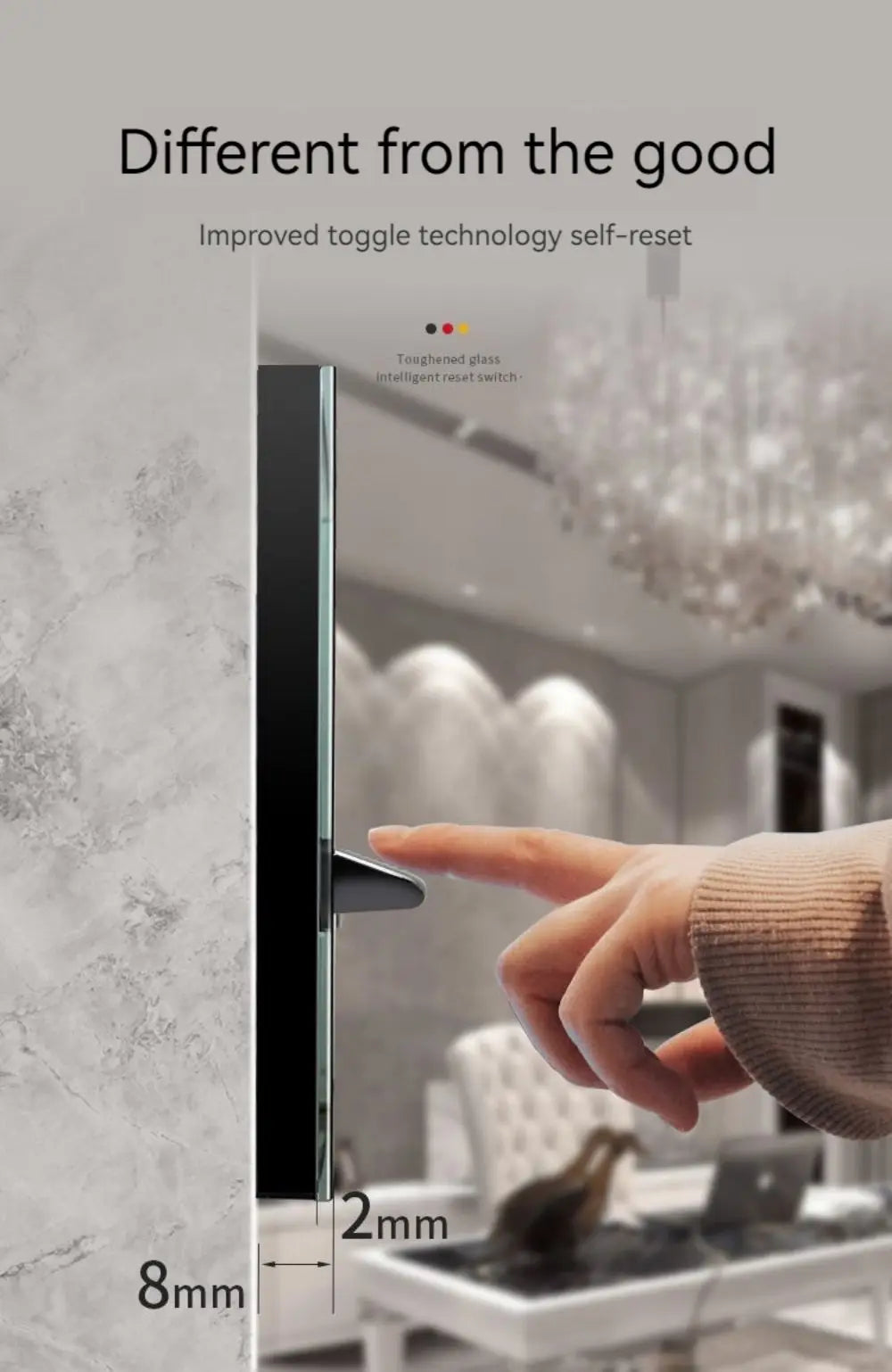 Glasscheibe Wand schalter LED europäische 16a Steckdose Retro Kippschalter eu uk Standard 2-Wege-Buchse 1-4gang USB Home Dekoration.