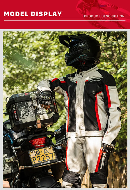 HEROBIKER Waterproof Motorcycle Jacket Man Racing Jacket Wearable Motorcycle Pants Moto Clothing With EVA Protection