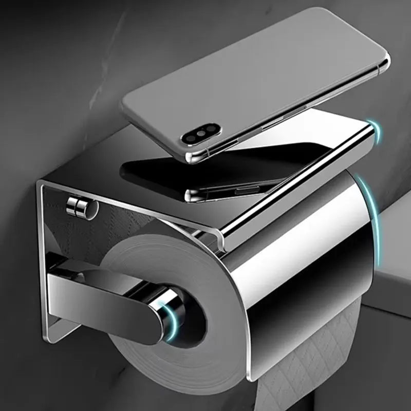 Papierhandtuchhalter aus Edelstahl ohne Stanzen, wandmontierter Küchenrollenhalter, Toilettenpapierhalter, Badezimmer-Handtuchhalter