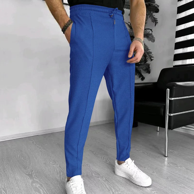 2024 Amazon Summer New Men's European and American Independent Station Drawstring Sports Casual Pants for Men.