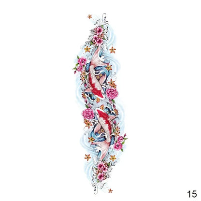 16 Designs Full Arm Temporary Tattoo Sleeve Waterproof Tattoos For Cool Men Women Tattoos Stickers On The Body Art #272596